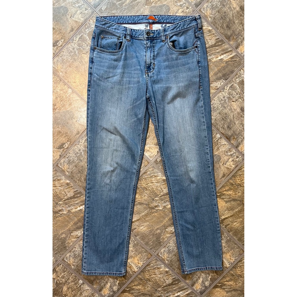 Tommy Bahama Jeans Mens 35x34 Blue Stretch Tencel Straight Leg Denim
